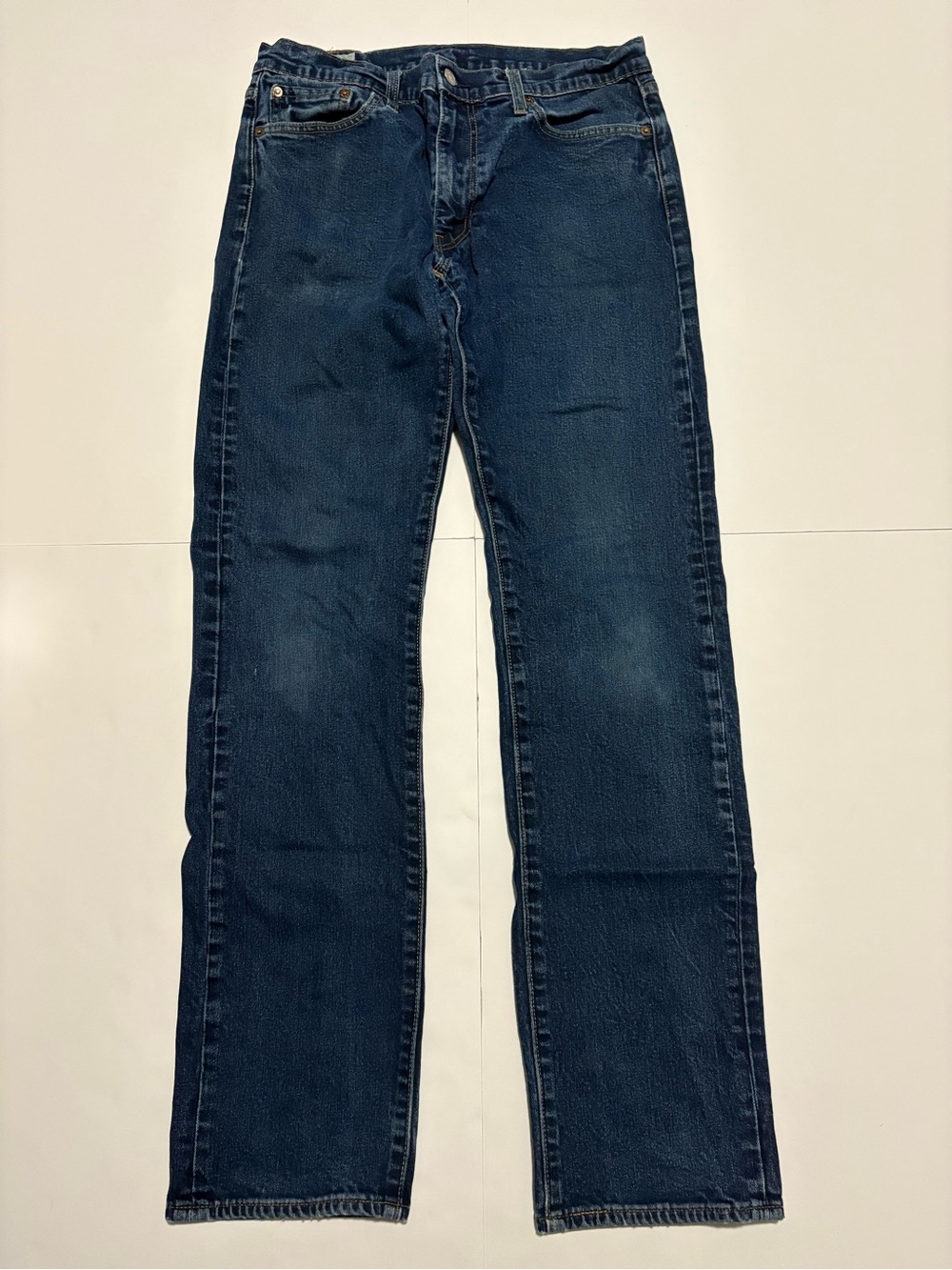 Levi’s Men’s Dark Wash Straight Leg Jeans Size 32x34 - Picture 1 of 8